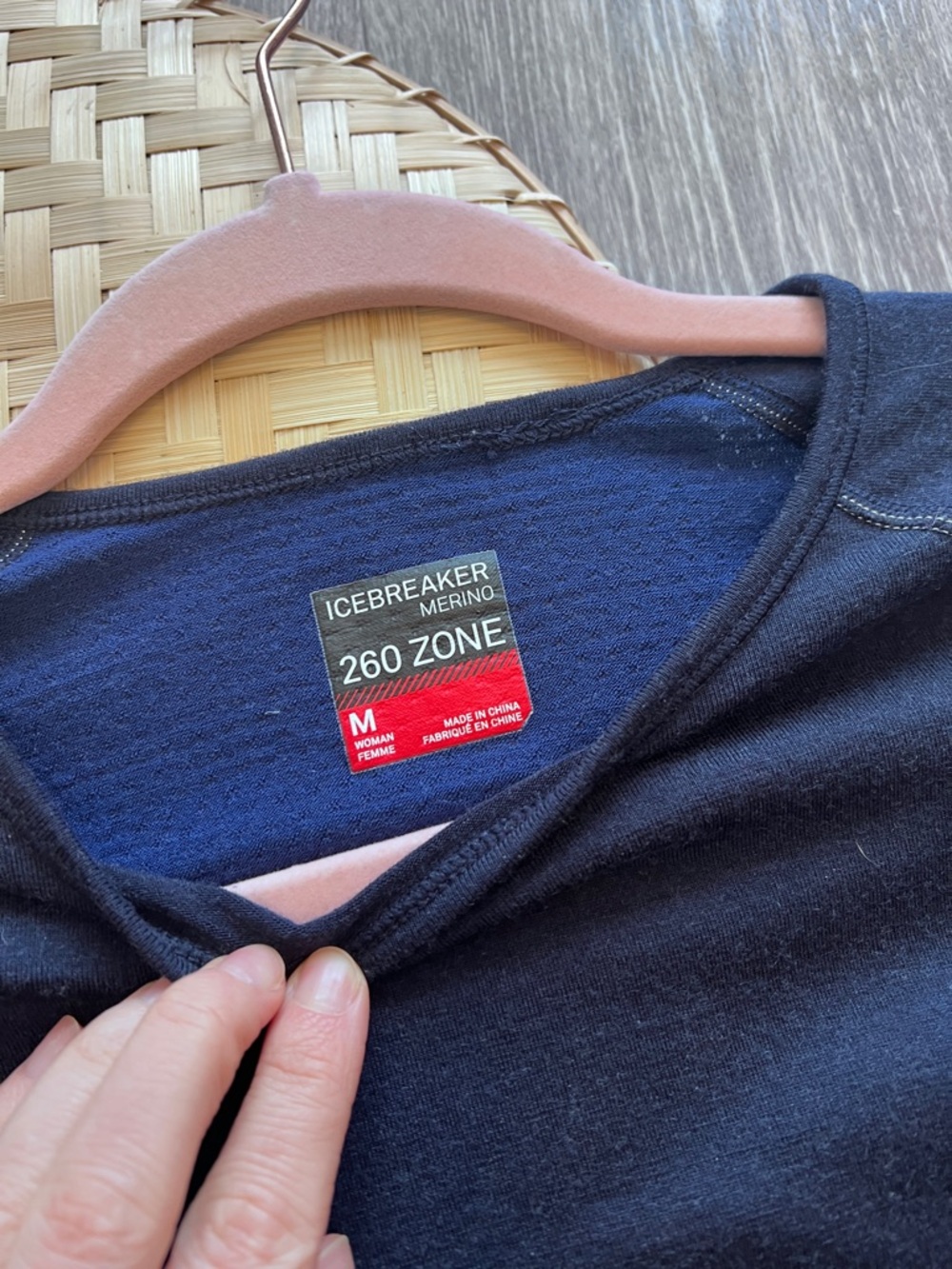 Icebreaker women’s merino wool 260 zone long sleeve top navy - Picture 2 of 6